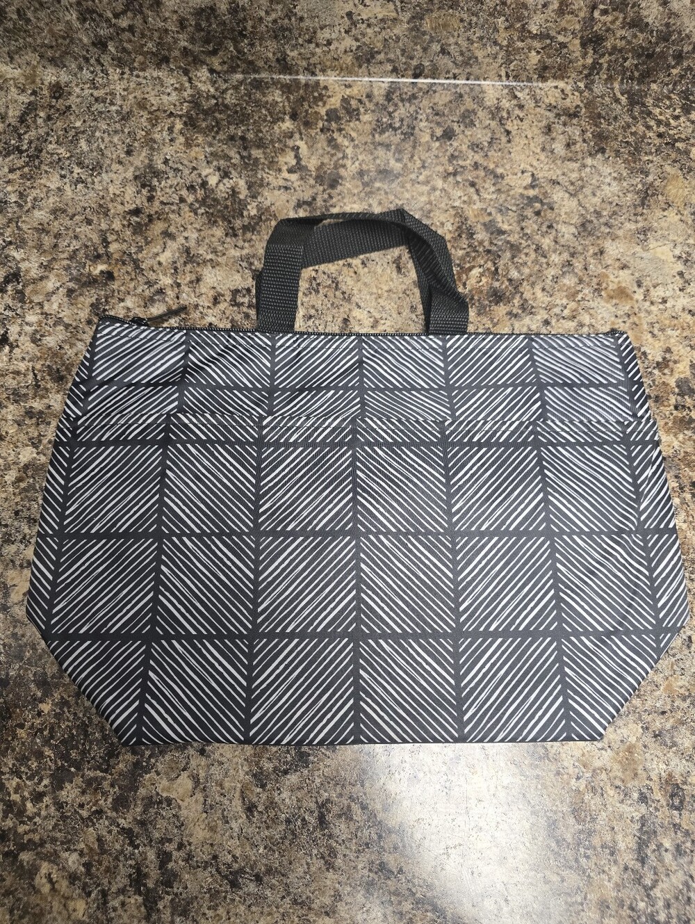 Black & White Patterned Cooler Tote Bag